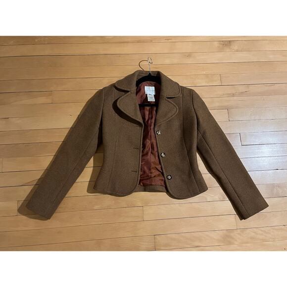 Celine Brown Wool Blazer - Size 34 - Picture 3 of 7